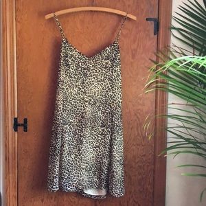 Leopard print mini dress